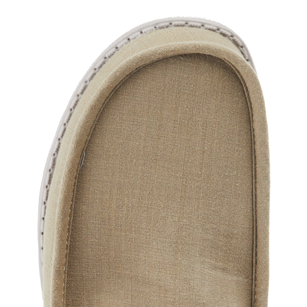 Hey Dude Men's Wally Linen Natural Mows Casual Shoe
